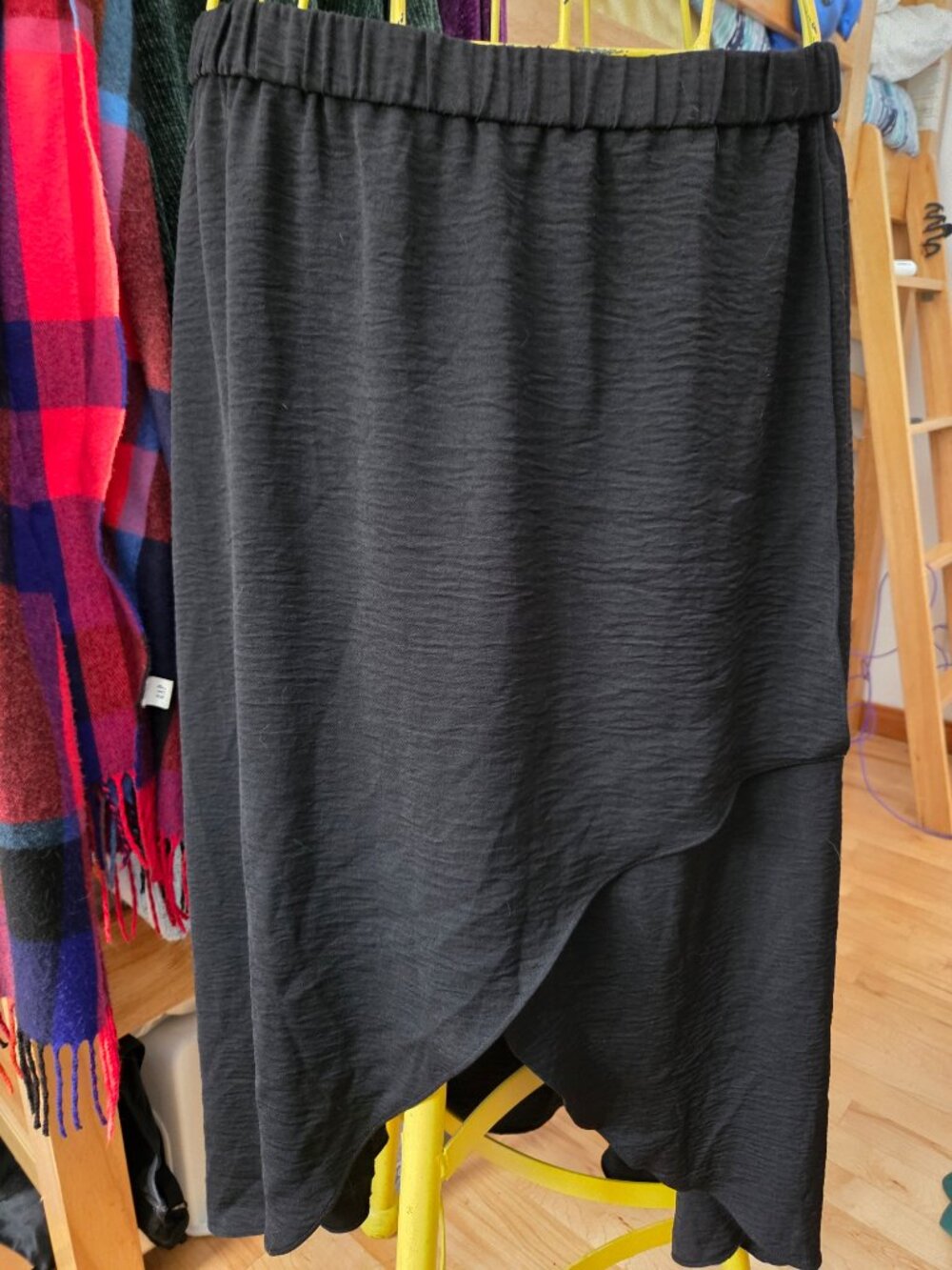 REITMANS split hem black long skirt maxi size 18
